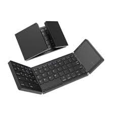 Foldable Wireless Keyboard Bluetooth Portable Mini Travel Keyboard (Rechargeable)