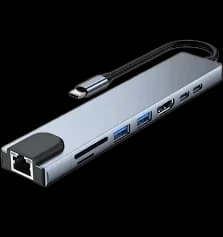 original 8 in 1 USB Type C Hub Docking Station with Ethernet Price in Kenya